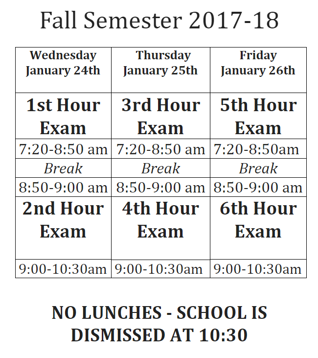 Edsel Ford High School Final Exam Schedule Edsel Ford High School