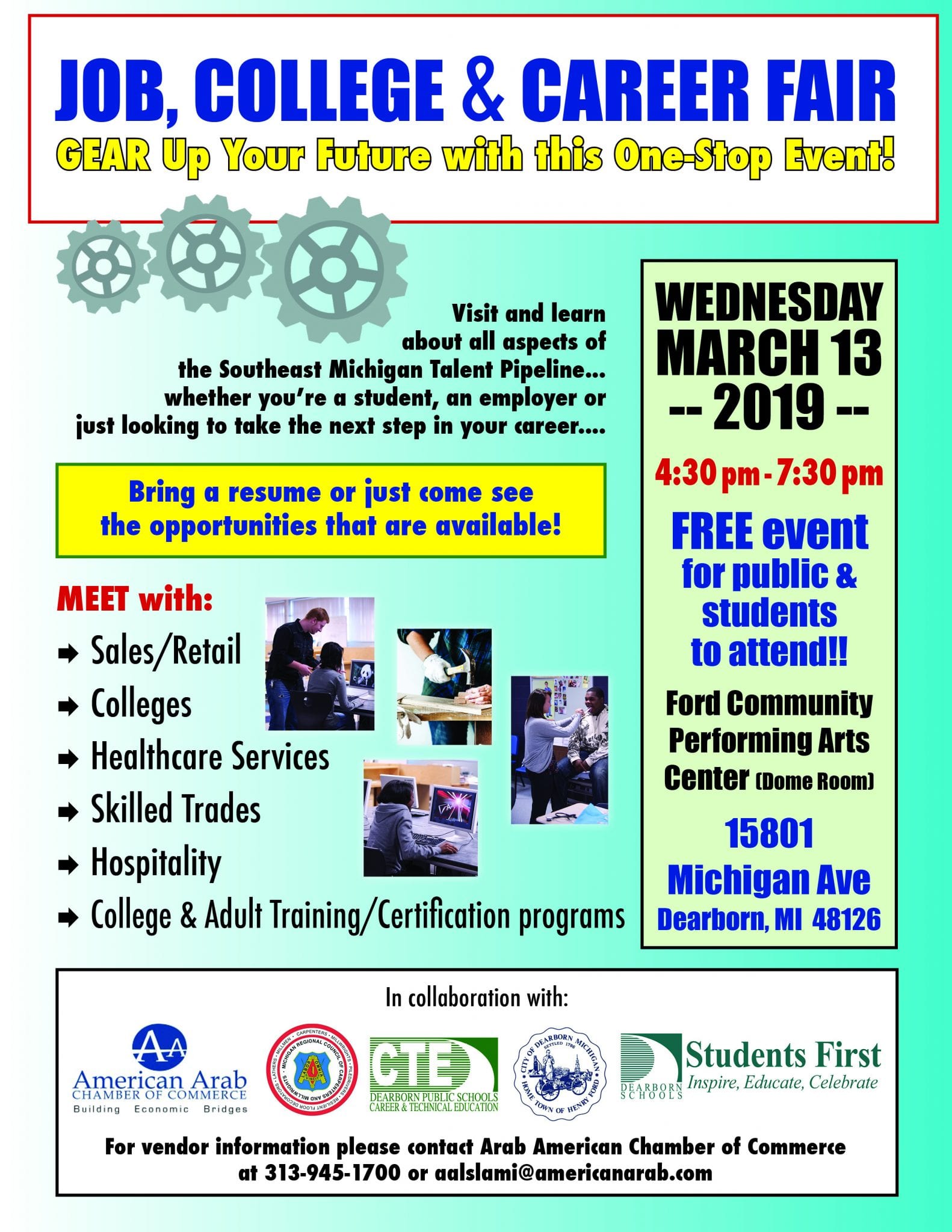 JOB, COLLEGE & CAREER FAIR Edsel Ford High School