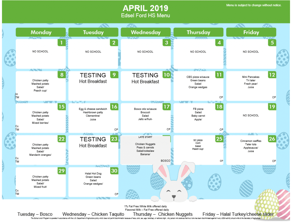 April Lunch Menu Edsel Ford High School april-lunch-menu-edsel-ford-high-school