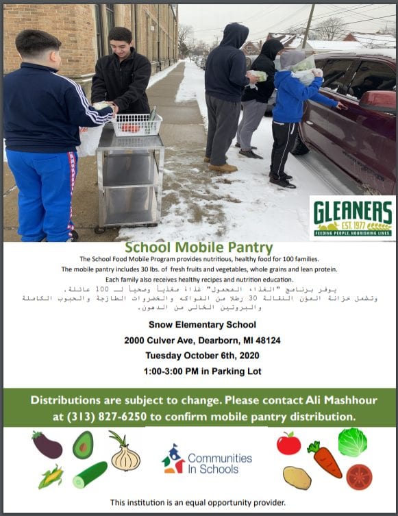 Gleaners Mobile Pantry Edsel Ford High School