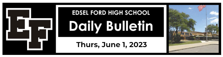 Daily Bulletin: Thurs, June 1, 2023