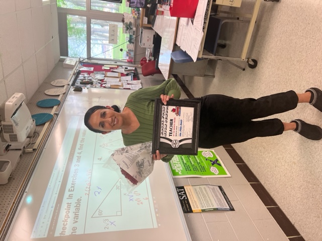 Congratulations to Ms. Amir Teacher of the Month (March)