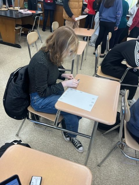 Students in Forensic Science Class Learning about Fingerprints