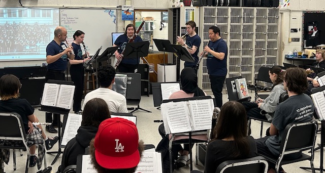 CMU Orchestra Musicians & Pure Winds Visit