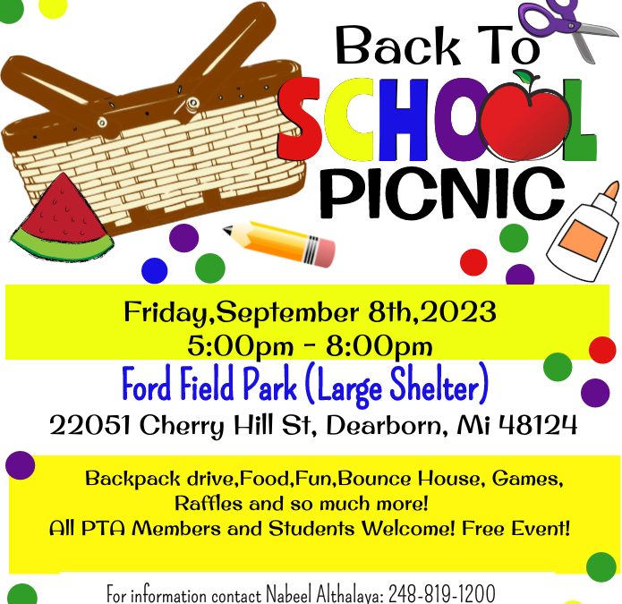 Dearborn PTA Picnic rescheduled for Sunday, September 8