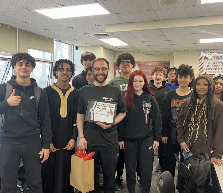 Congratulations to Teacher of the Month Mr. Baydoun!
