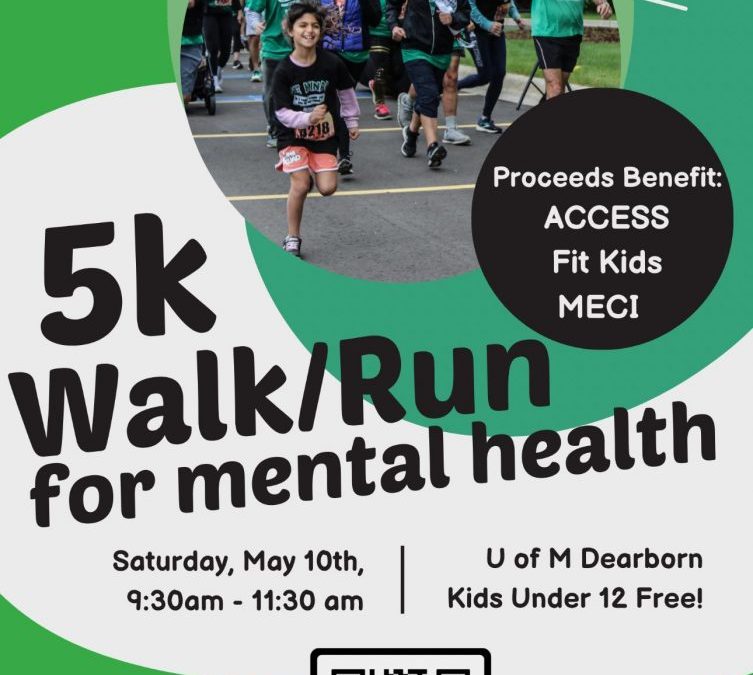 5K Walk/Run for Mental Health Saturday, May 10