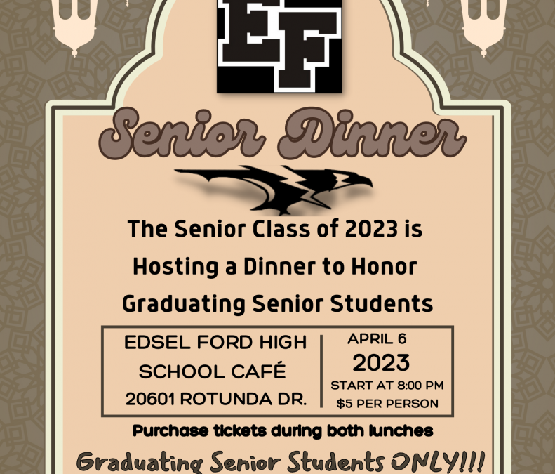 Edsel Ford Senior Dinner الغداء لطلاب 12 في ادسل فورد