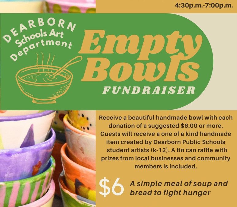 Empty Bowls Fundraiser Monday, November 4th